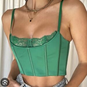 Meshki green corset